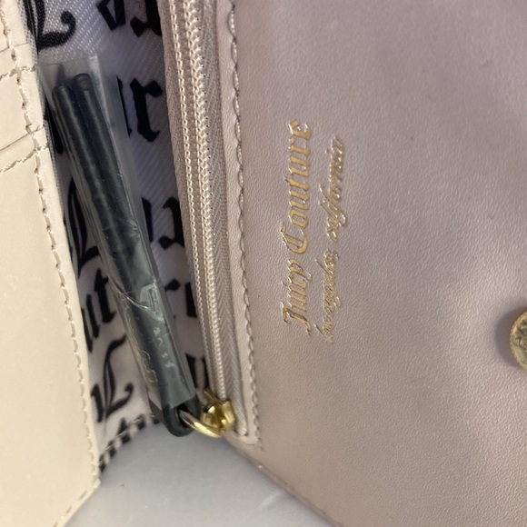 Juicy couture Rose black pretty bow flap card case wallet NWT - Picture 5 of 6